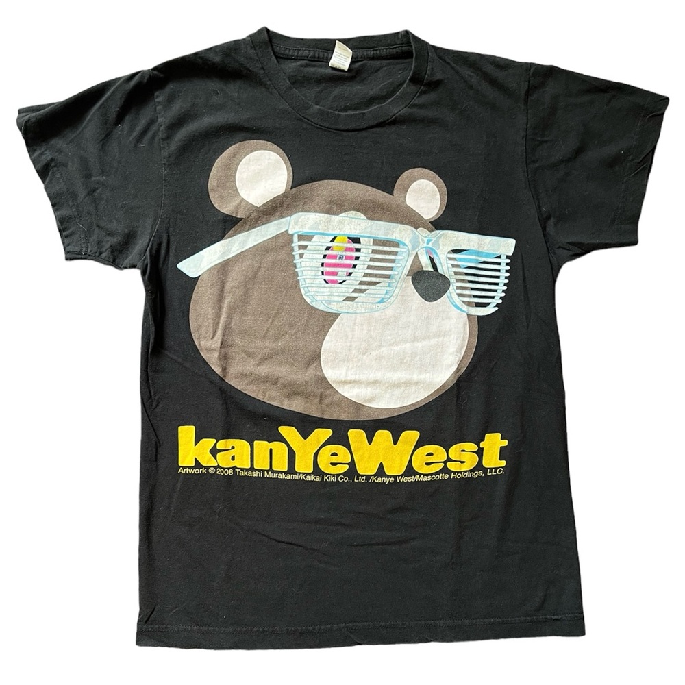 Kanye West Graduation Tour 2008 Takashi Murakami Bear Rap/Hip Hop Tee Tultex SM